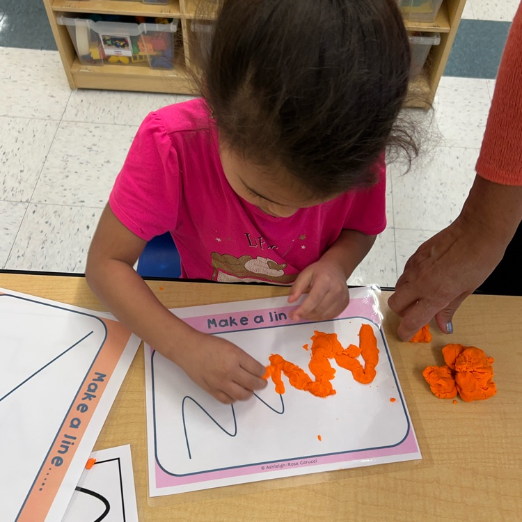 Playdough Line Practice! 