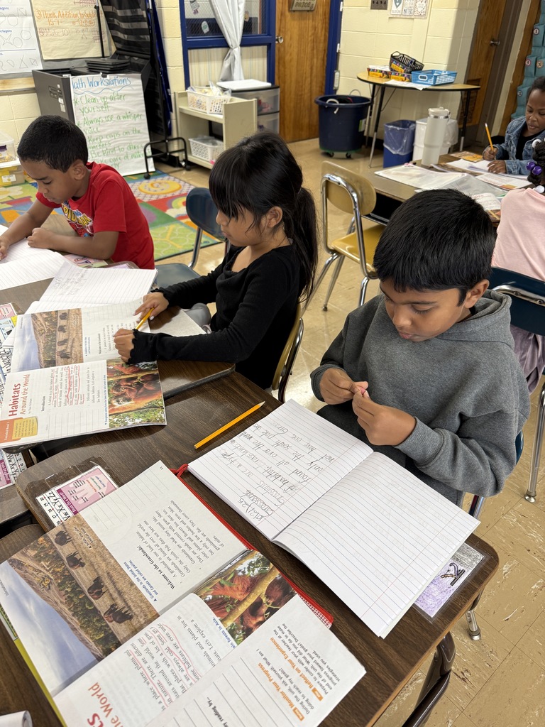 Second graders hard at work!