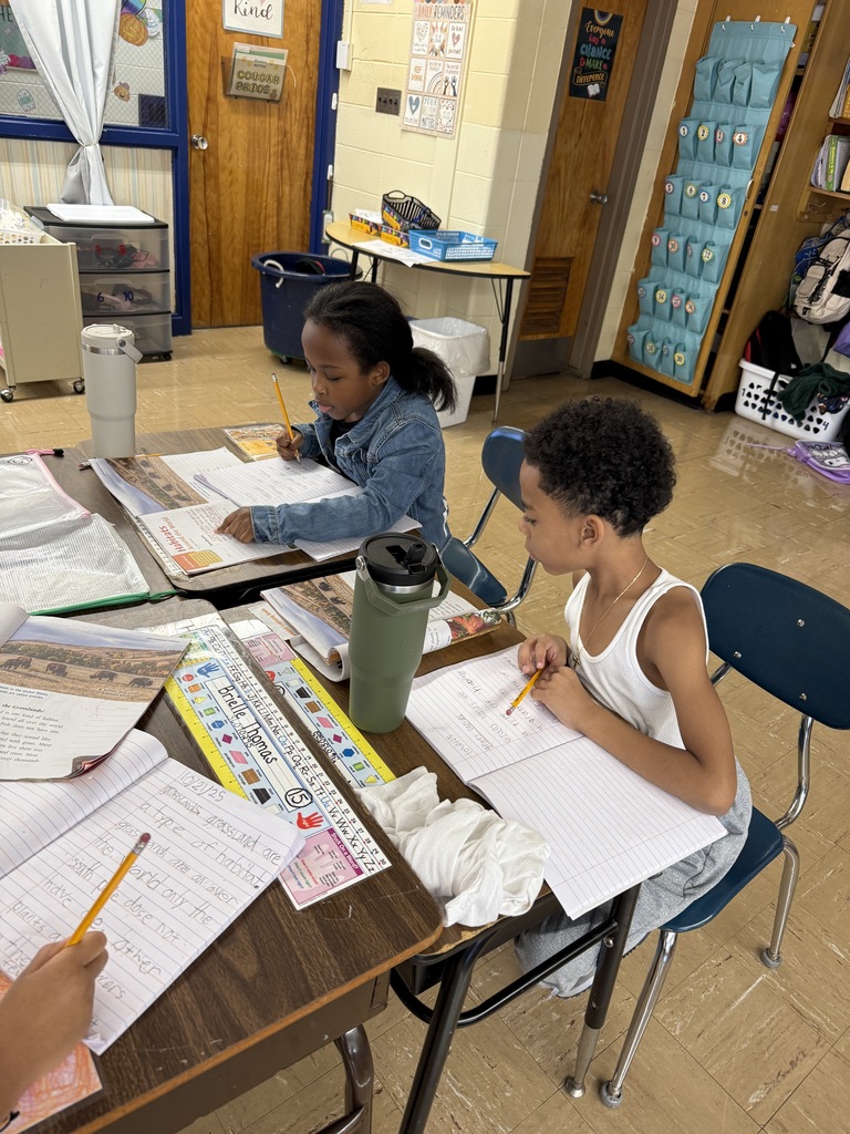 Second graders hard at work!