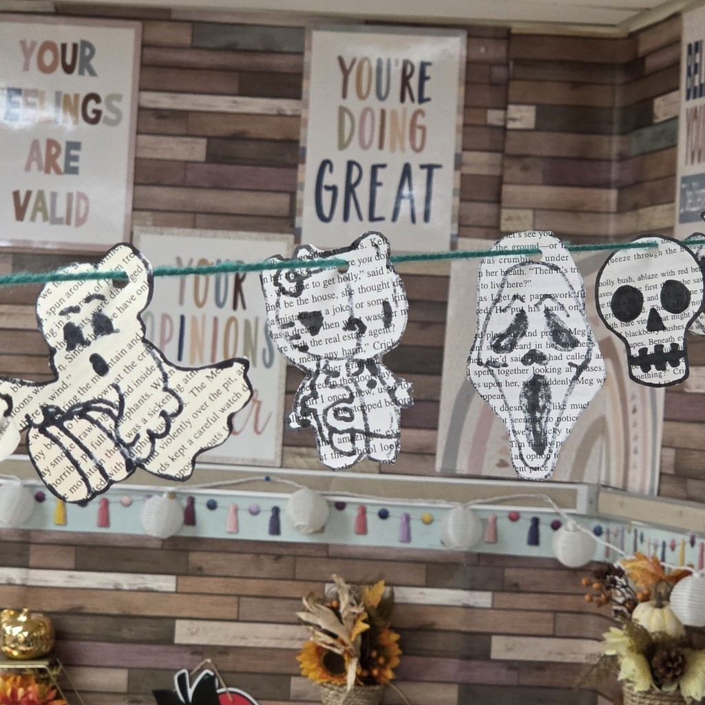My students got crafty and turned Room 610 into a haunted hub of imagination and creativity!