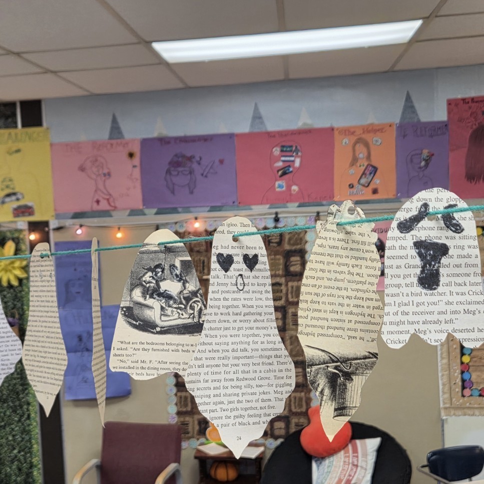 My students got crafty and turned Room 610 into a haunted hub of imagination and creativity!