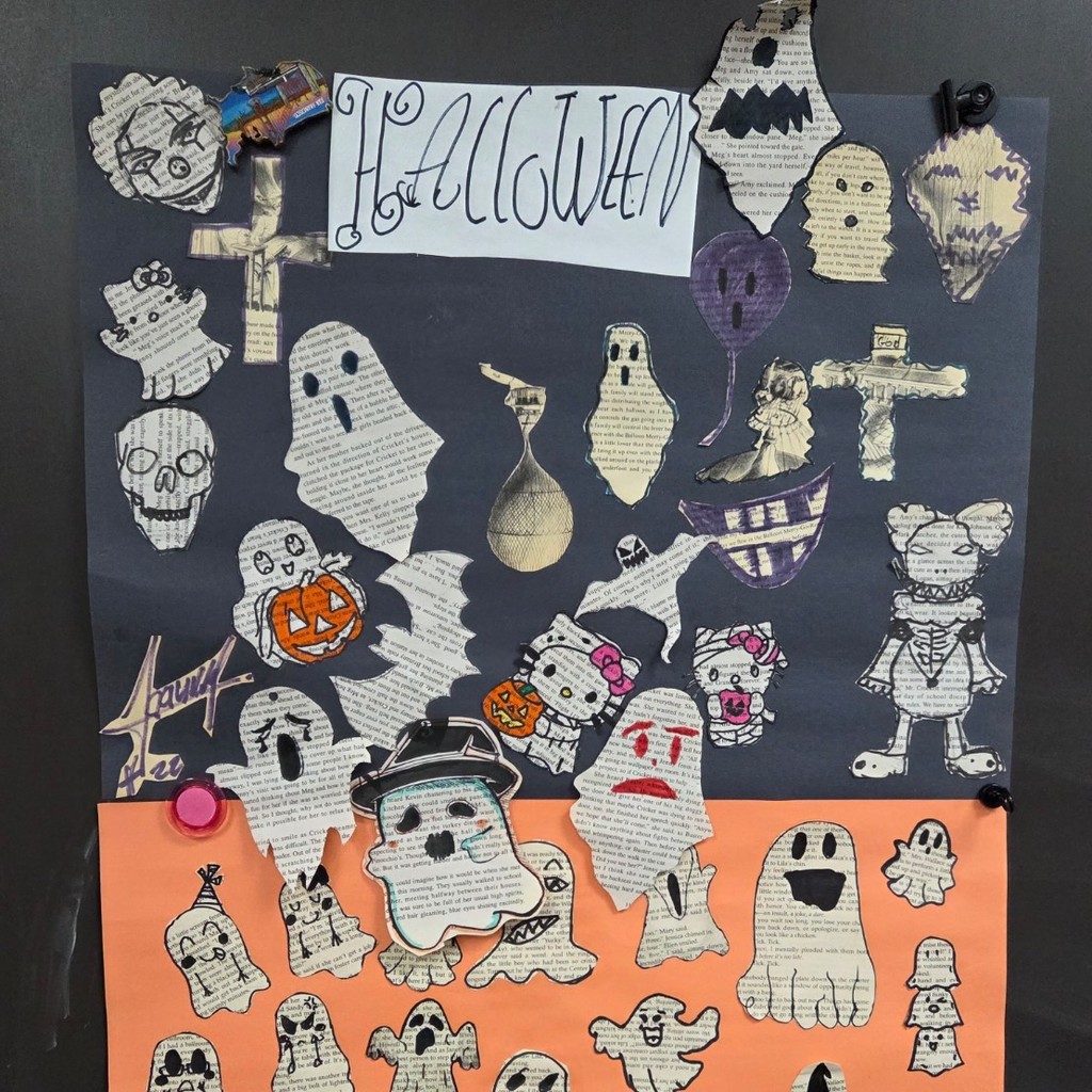 My students got crafty and turned Room 610 into a haunted hub of imagination and creativity!