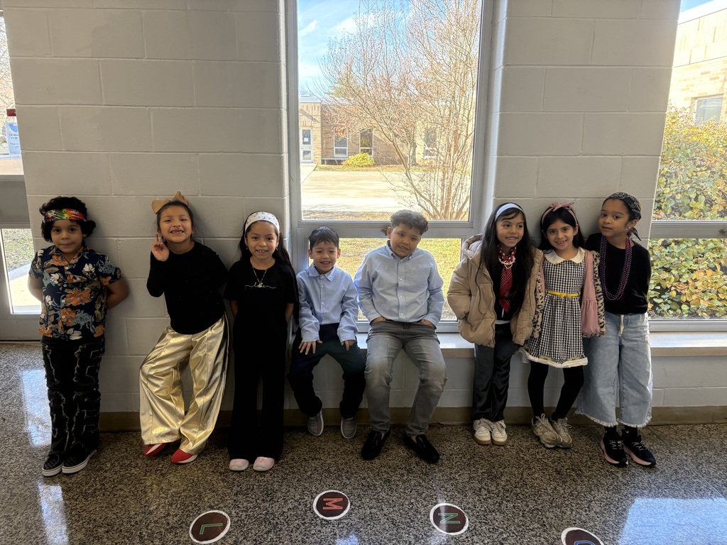 Students dressed up as different decades ranging from the 1950s to the 1990s.