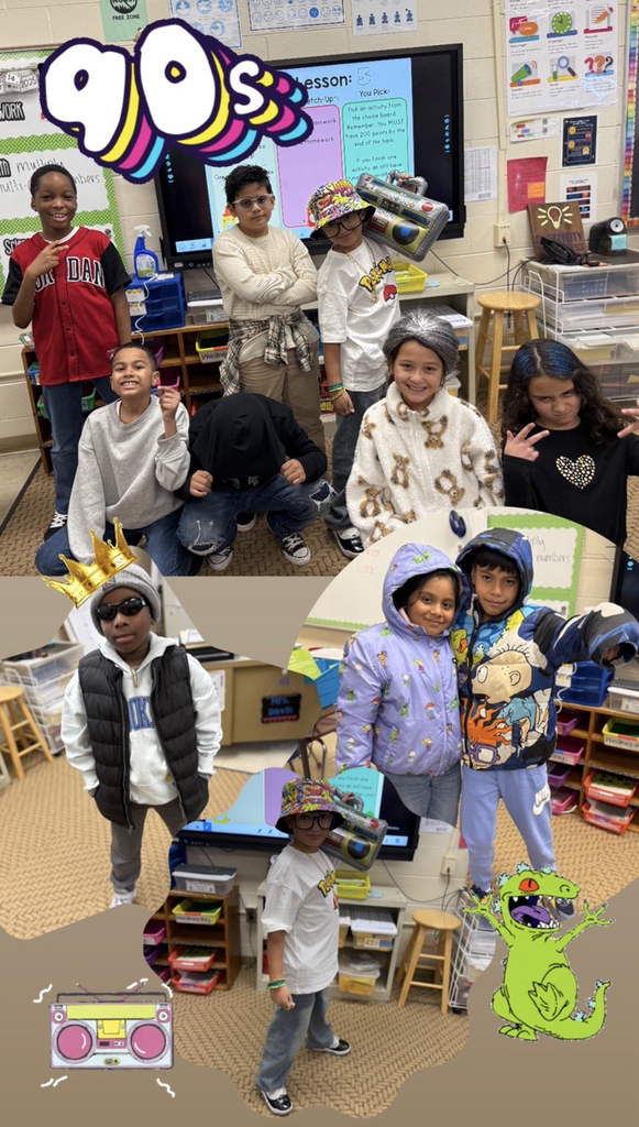 Decades day dress up student picture.