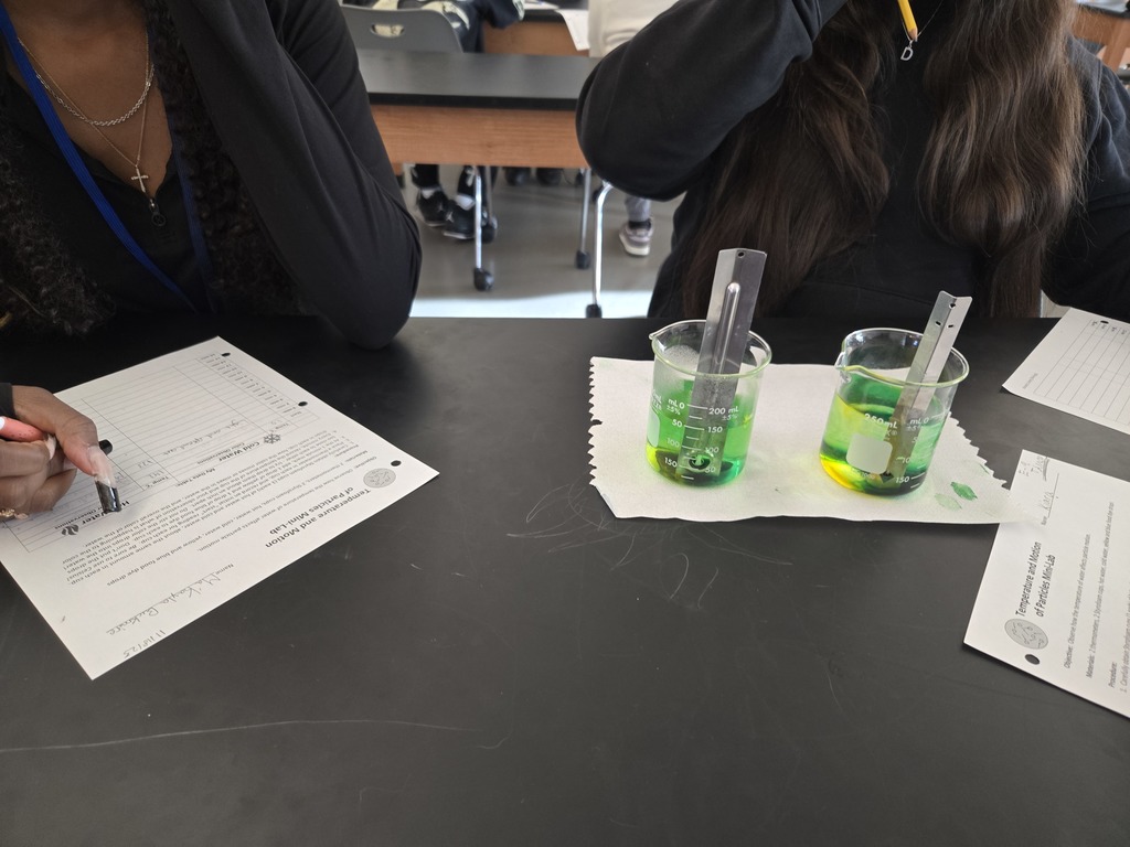 Food coloring activity to explore thermal energy and kinetic energy.
