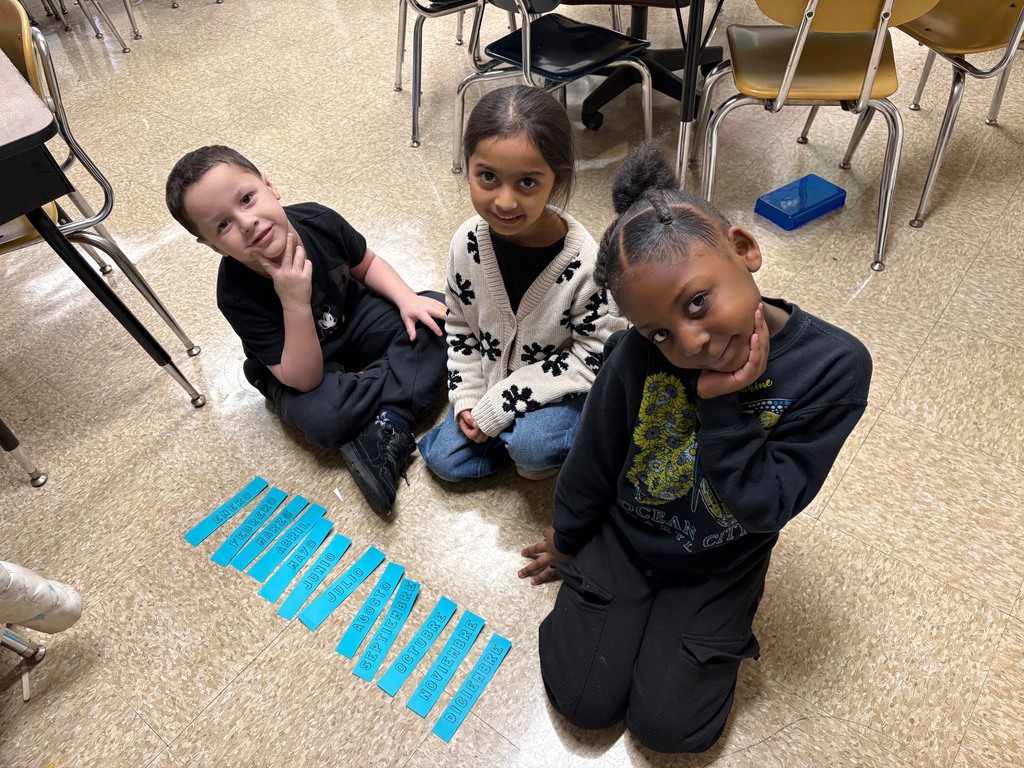Mrs. Lillis' 1st Grade World Language students at LP are learning the months in Spanish