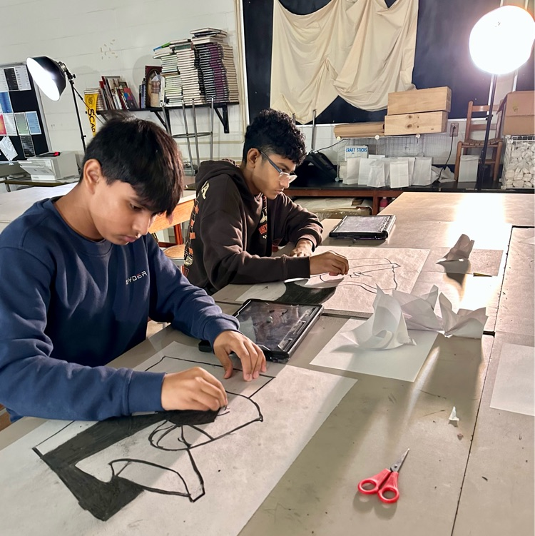 NBTHS Drawing 1 students hard at work learning to draw realistically.