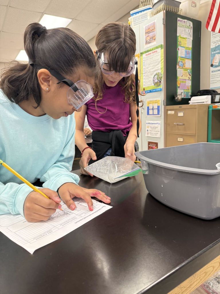 Students conducting a lab in a science classroom.