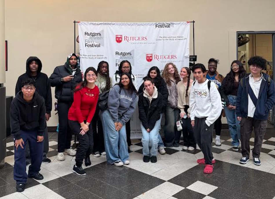 Students pose at the Rutgers Jewish Film Festival