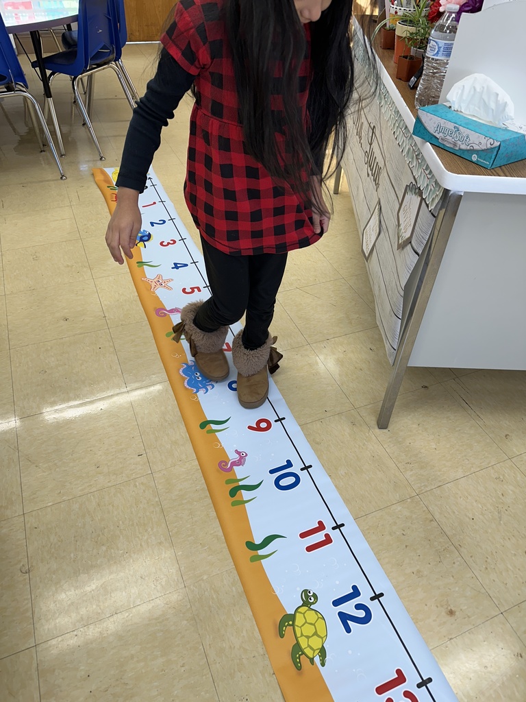 Students at Parsons hopped on a giant number line to practice counting within 20!