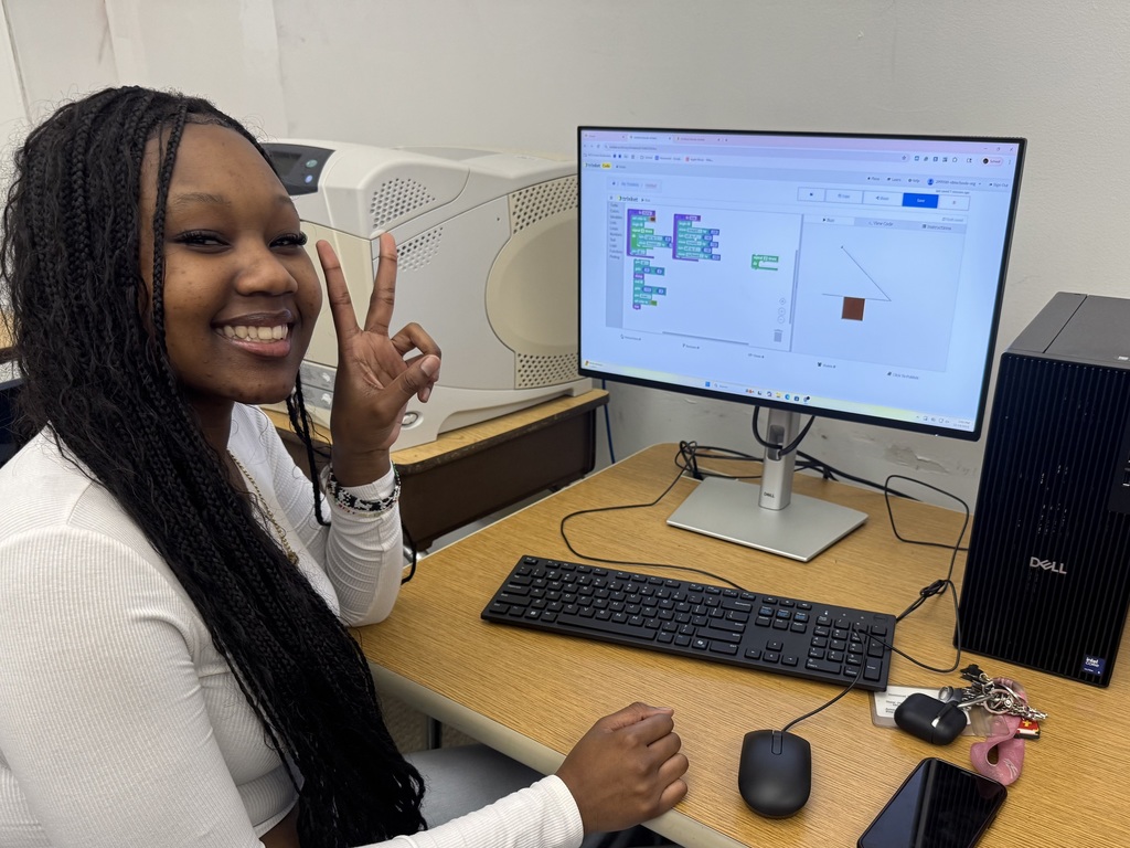 In Ms. Purohit's Computer Science Class, kids are busy coding Christmas tree using trinket platform. 