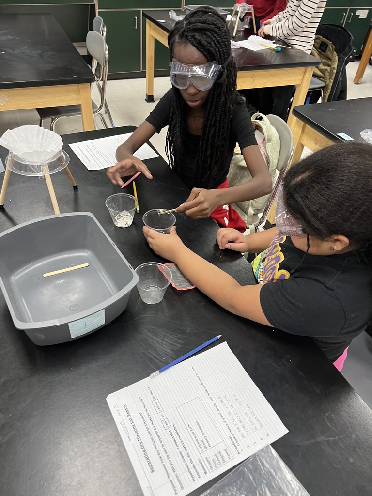 Using science tools to separate a mixture.