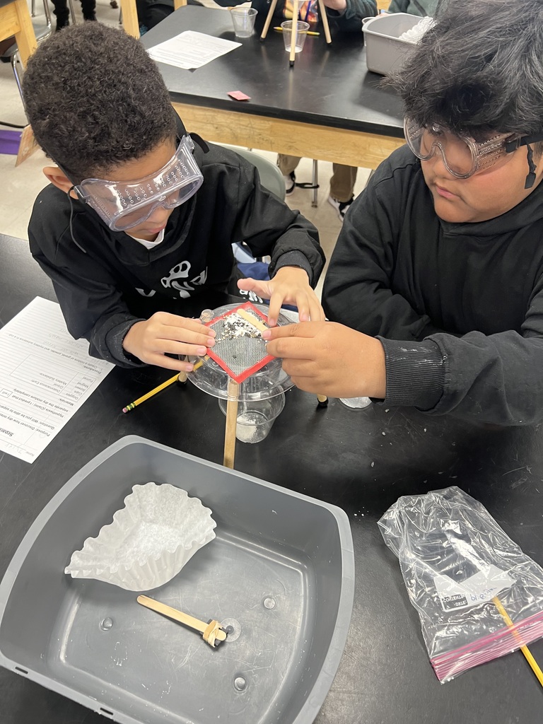 Using science tools to separate a mixture.