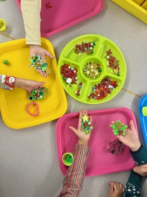 fine motor make and design with play doh