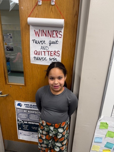 Student pictured with quote