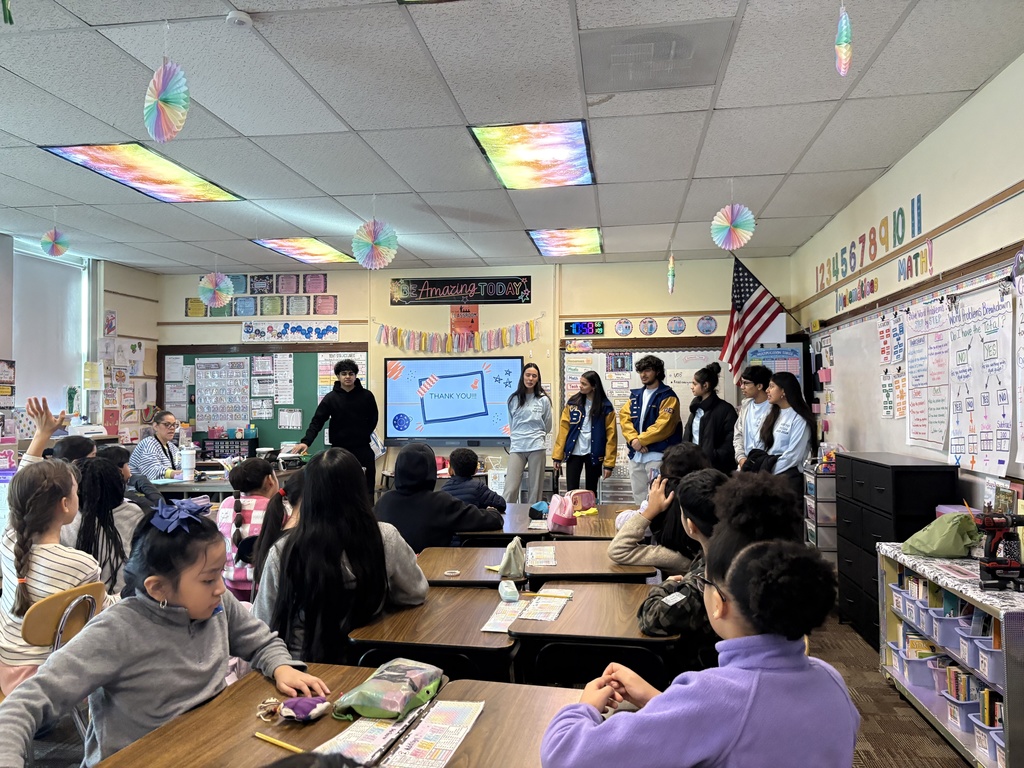 NBTHS P.U.S.H. students spoke at Livingston Park Elementary today!