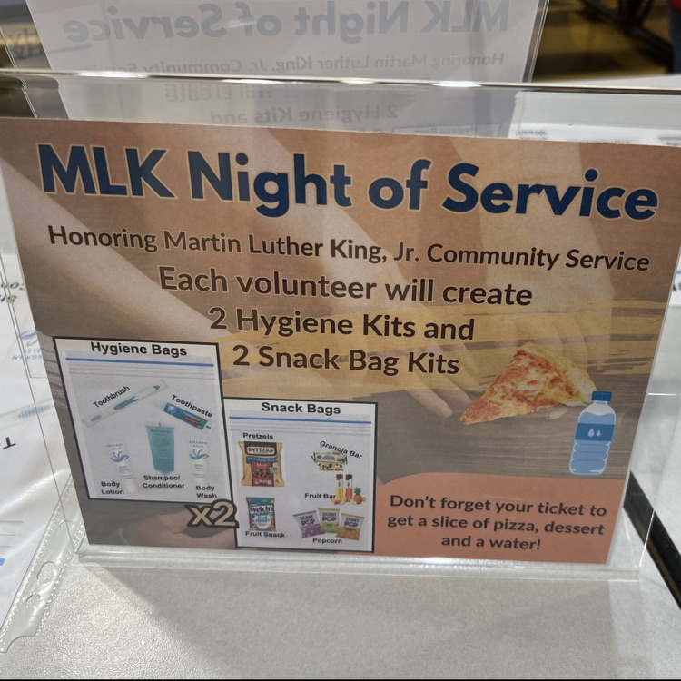 a picture of the MLK night of service requirements