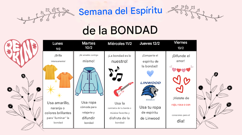 Spirit week 2/9-2/13