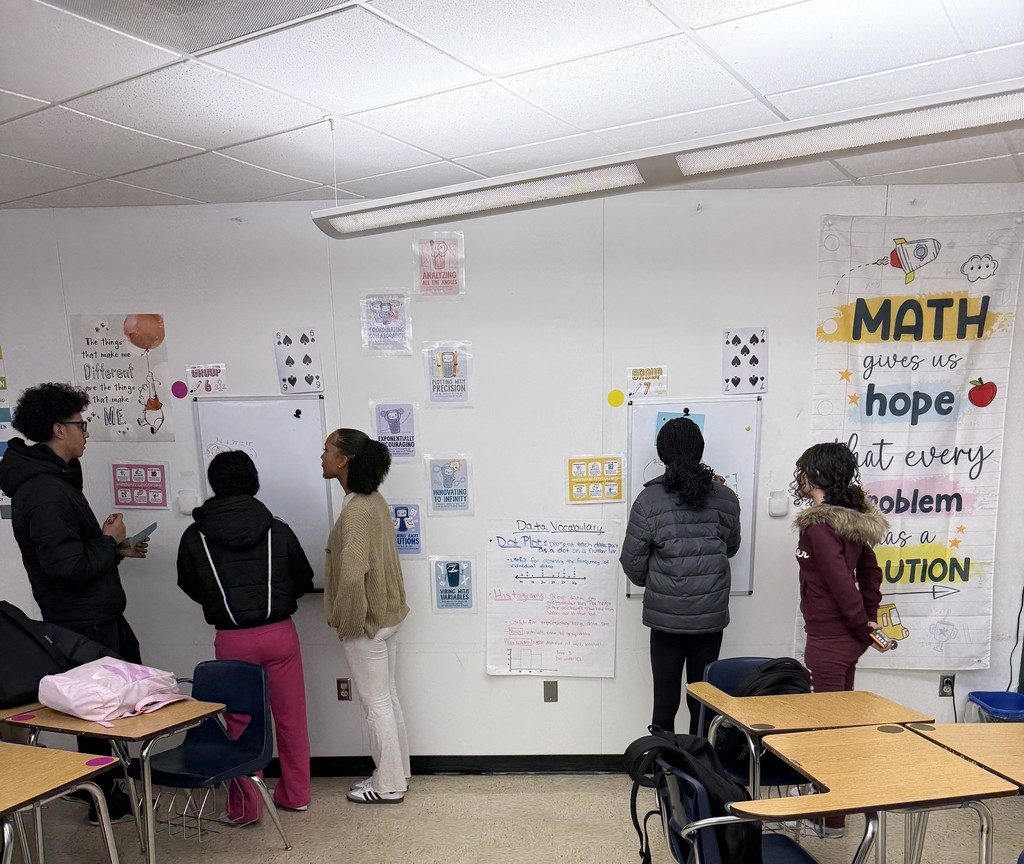 Students solving systems of equations