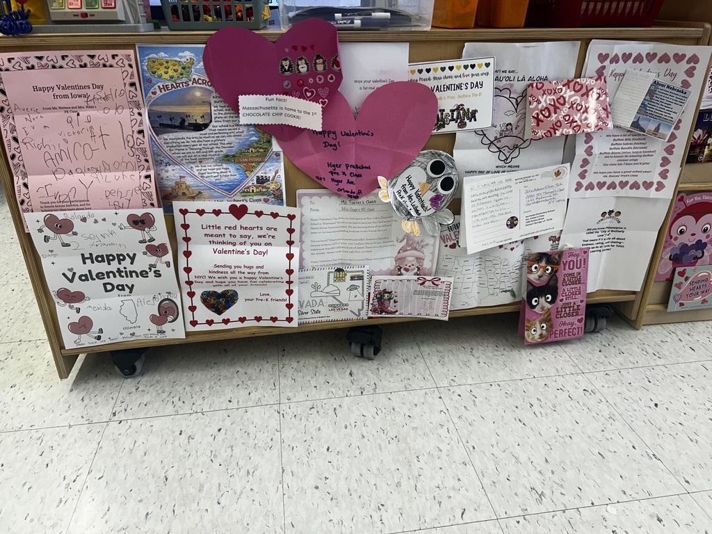 Display of valentine cards - Hearts Around the World!!!