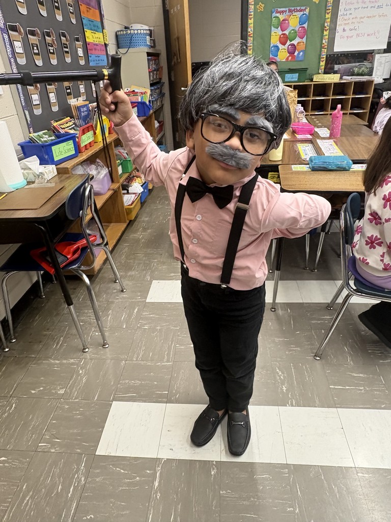 Students dressed up as 100 year olds