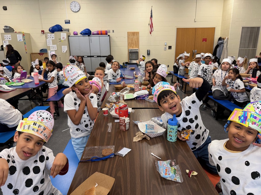 Mrs. Mosbrucker and Ms. Runge's Class pretending to be dalamations