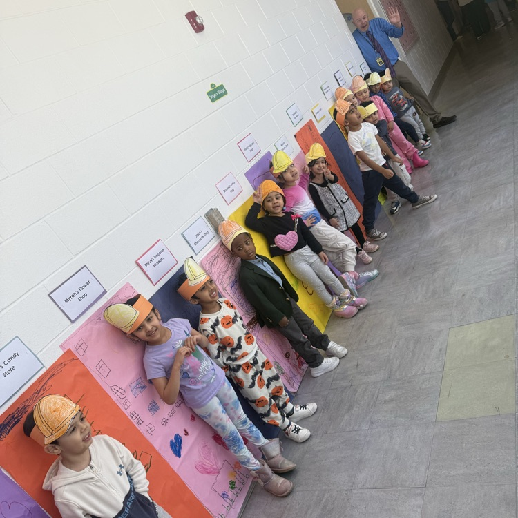 Student lined up in the hallway