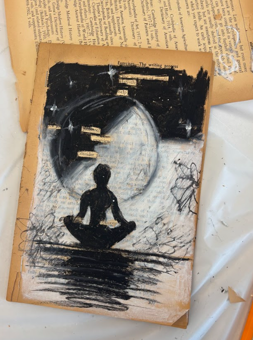 blackout poetry on text 