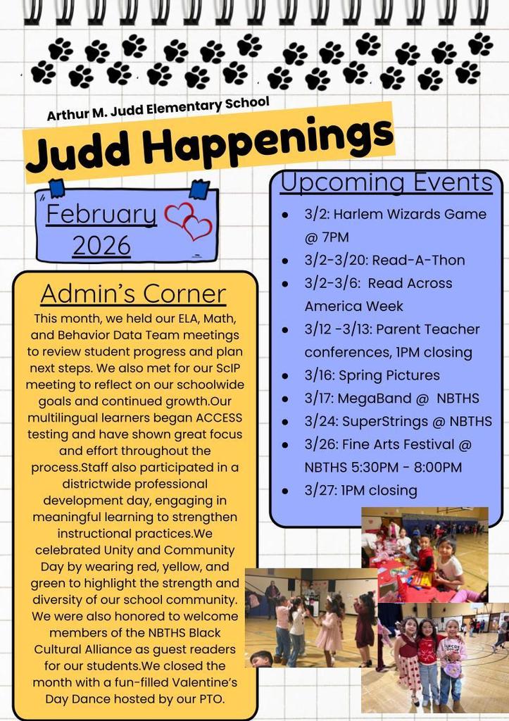 February Edition of Judd Happenings!