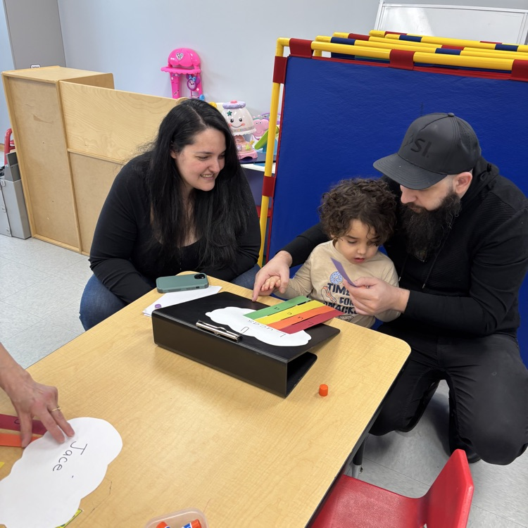Family doing a craft together