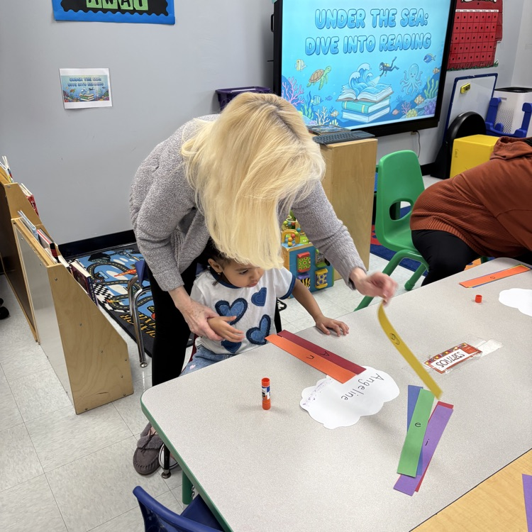 Family doing a craft together