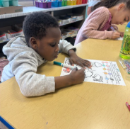 Parsons Pride students colored their own "sea of emotions" picture.