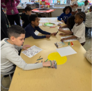 Parsons Pride students colored their own "sea of emotions" picture.