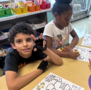 Parsons Pride students colored their own "sea of emotions" picture.