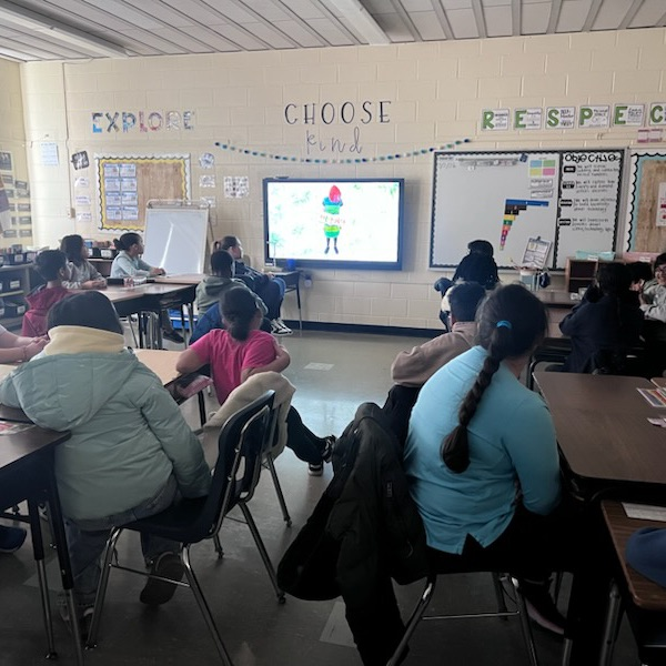 students sitting in a classroom