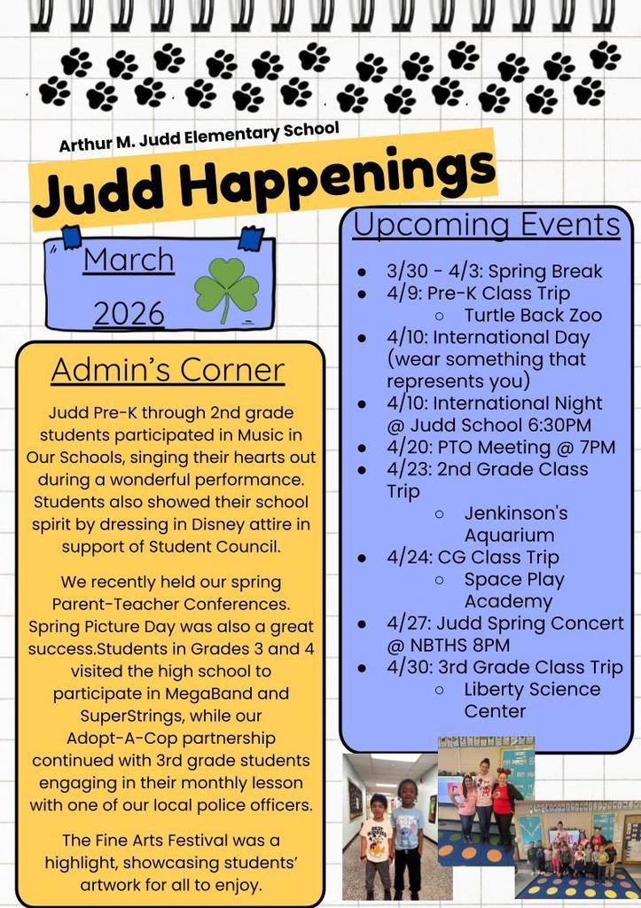March Edition of Judd Happenings