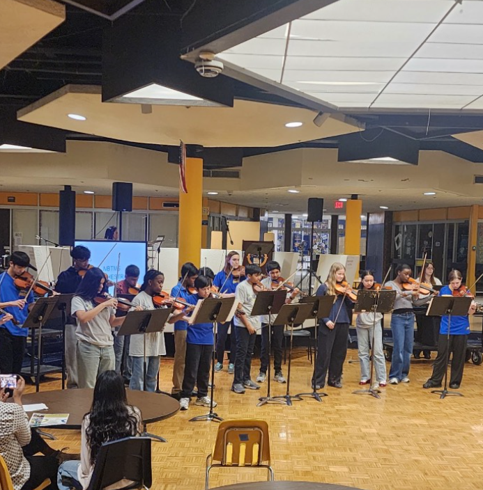 musicians performing on a stage