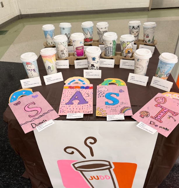 artwork display of student work