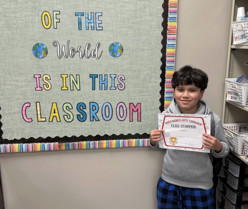 Student with certificate
