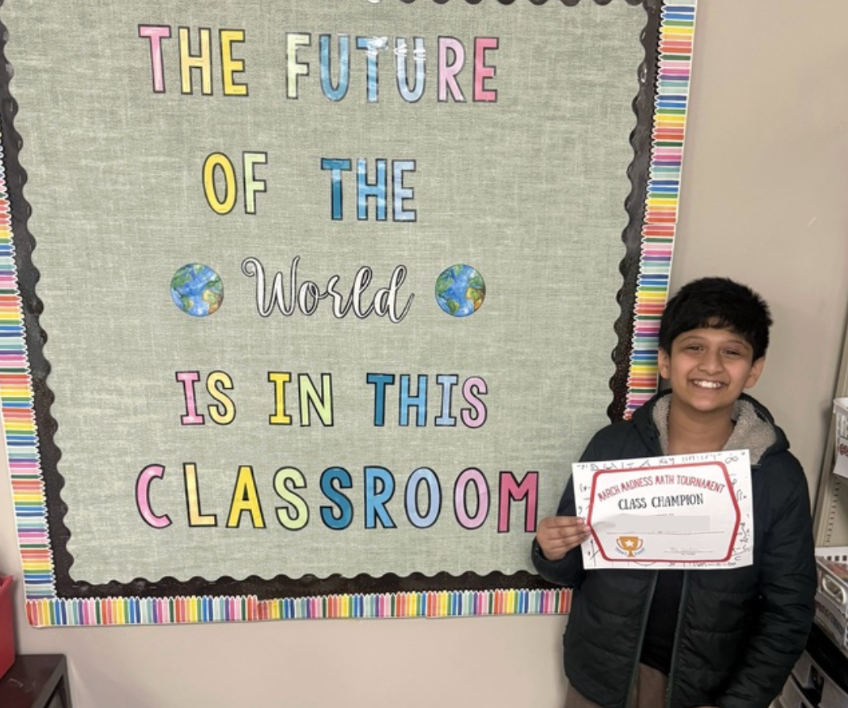 Student with certificate