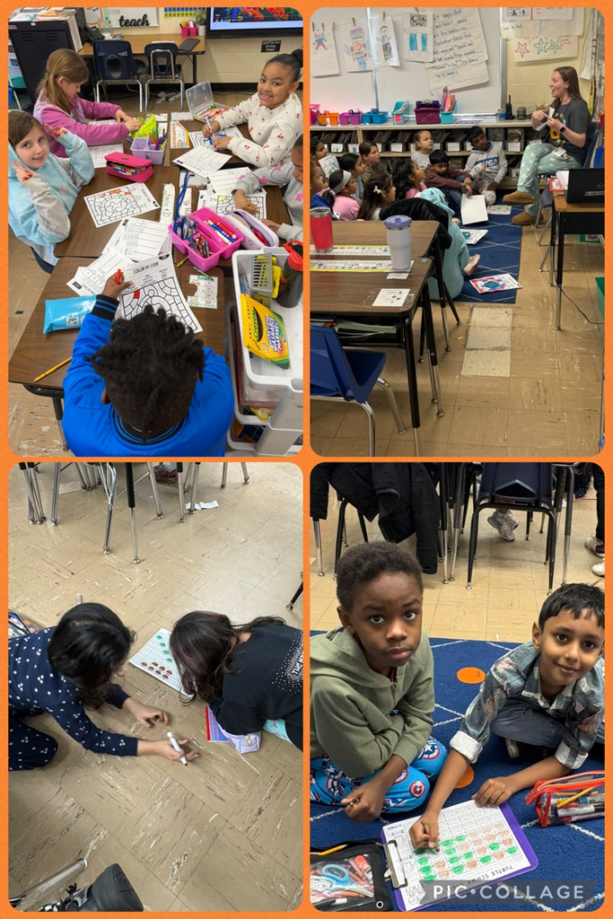 Students working at tables