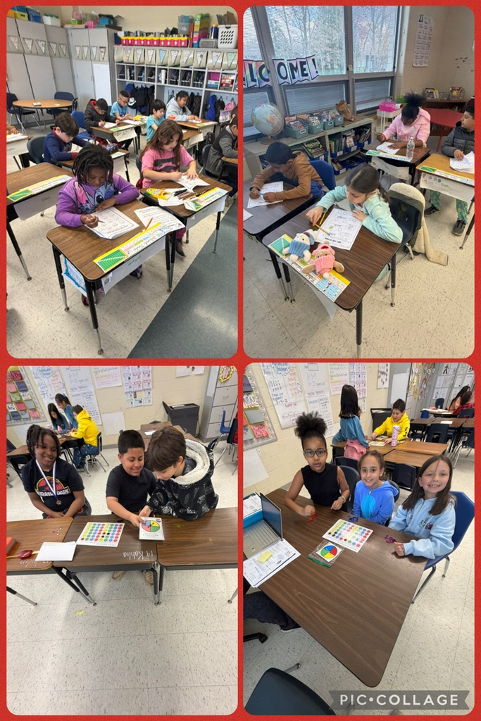 Students working at tables