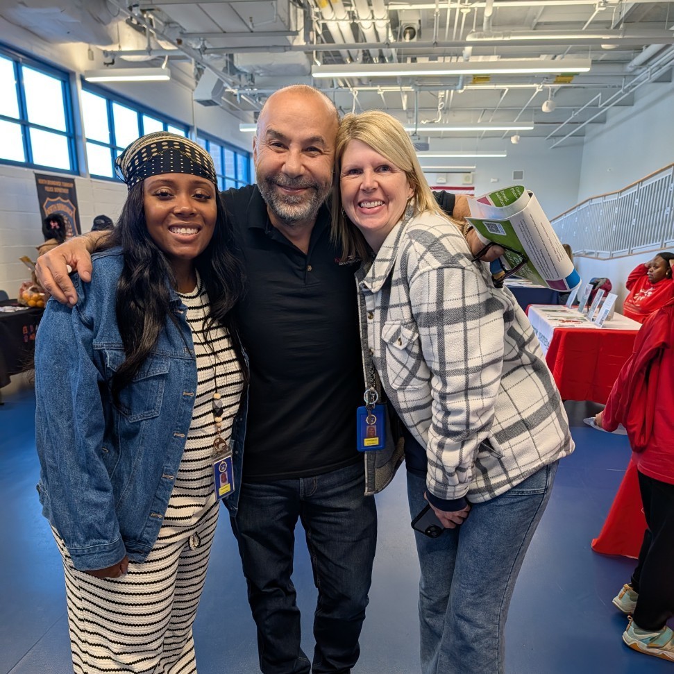 Staff posing together