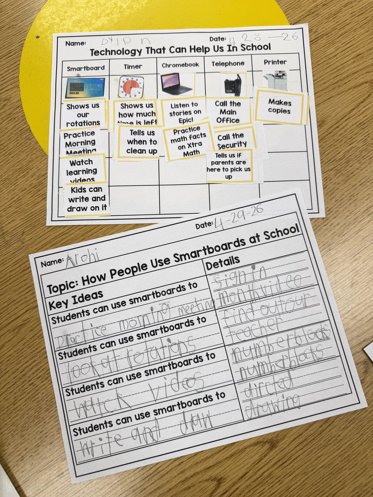 Student worksheet