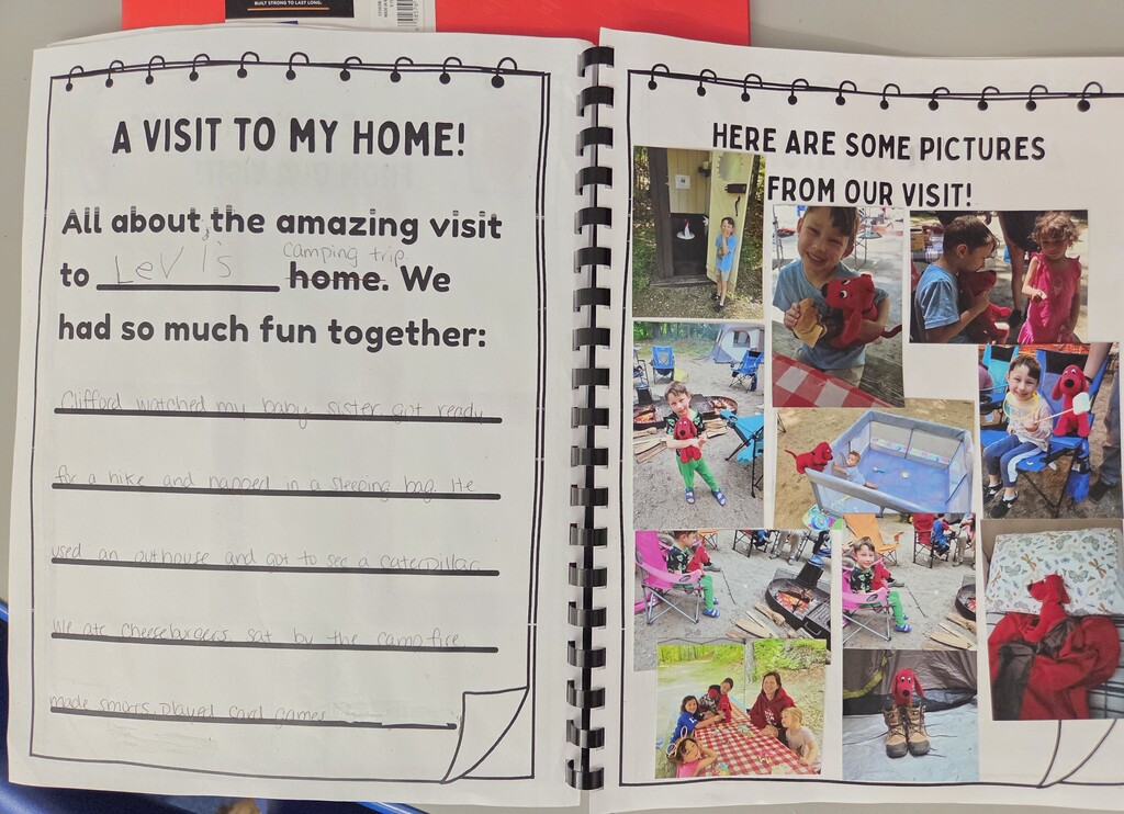 A student journal with photos