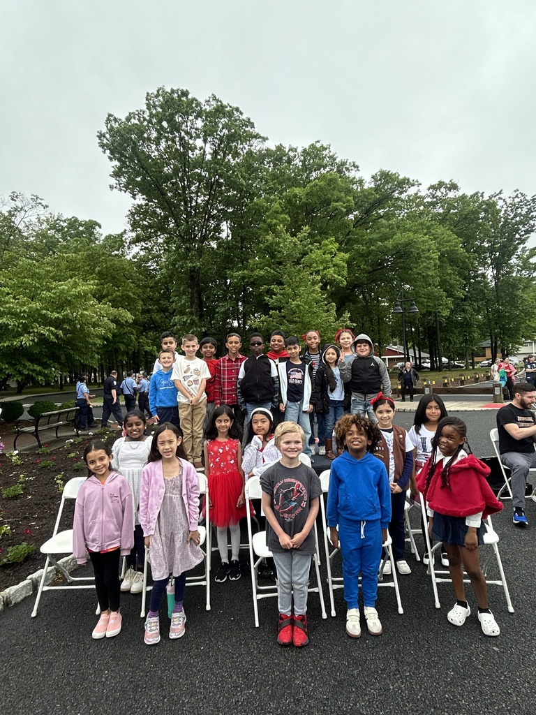 Livingston Park 2nd Graders sing at the township's Memorial Day Commemoration Ceremony.