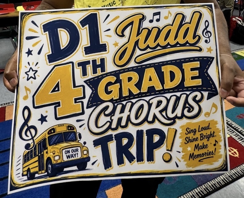Judd chorus field trip poster