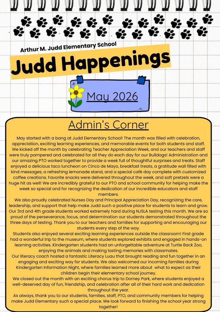 May Judd Happenings