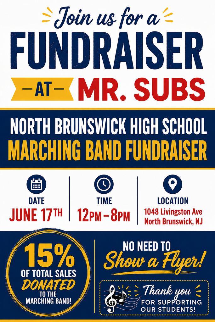 NBTHS Marching Band Fundraiser at Mr. Subs, Wednesday June 17th