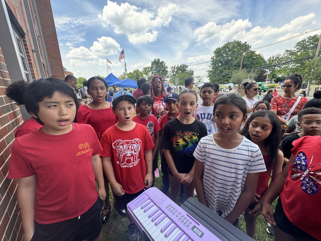 Students singing in a group